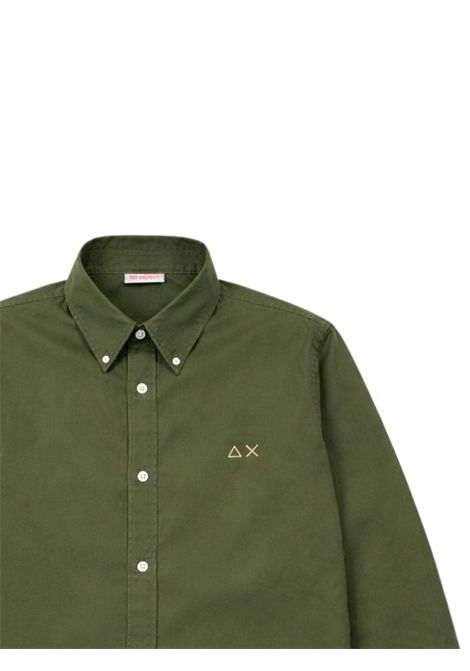 Green cotton shirt for children SUN68 | S36301VERDE BOTTTIGLIA